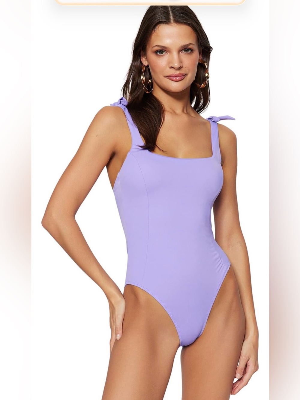 Lavender Tie-Shoulder One-Piece Swimsuit - Women Swim
